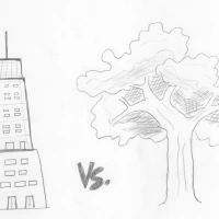 Plants vs buildings